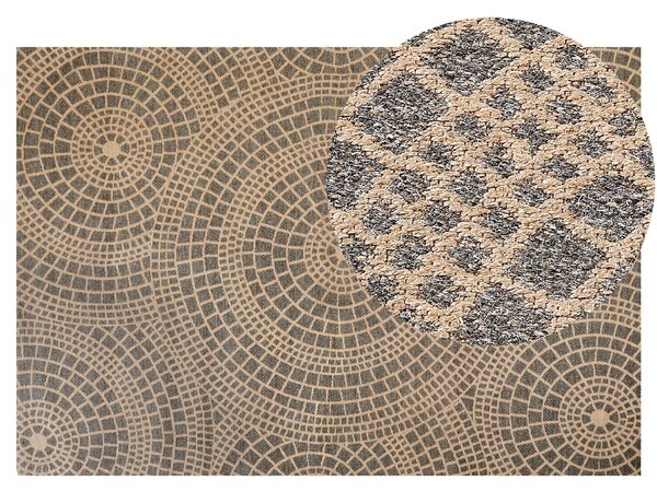 Jutový koberec 200 x 300 cm béžový/šedý ARIBA