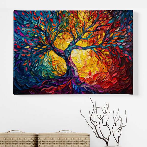 Obraz na plátně - Strom života Listy do větru FeelHappy.cz Velikost obrazu (šířka x výška): 40 x 30 cm