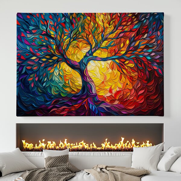 Obraz na plátně - Strom života Listy do větru FeelHappy.cz Velikost obrazu (šířka x výška): 40 x 30 cm