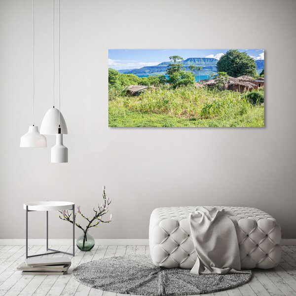 Moderní skleněný obraz z fotografie Jezero Malavi osh-91343567