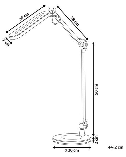 LED stolní lampa GRUS se stmívačem Kov Černá