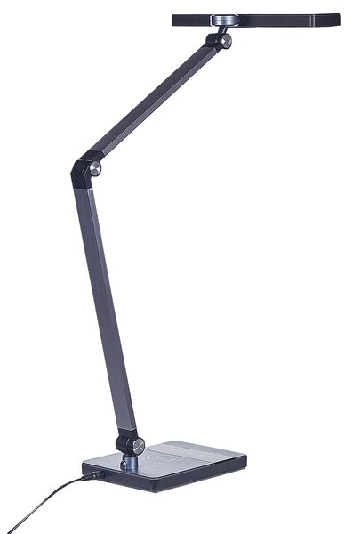 LED stolní lampa LACERTA s bezdrátovou nabíječkou Kov Černá