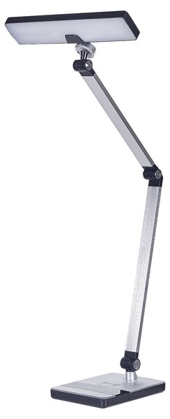 LED stolní lampa LACERTA s bezdrátovou nabíječkou Kov Stříbrná