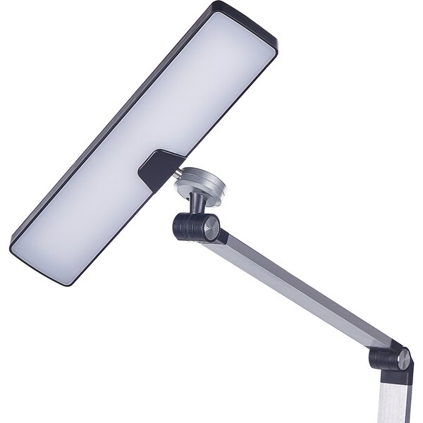 LED stolní lampa LACERTA s bezdrátovou nabíječkou Kov Stříbrná