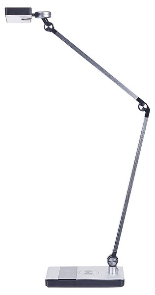 LED stolní lampa LACERTA s bezdrátovou nabíječkou Kov Stříbrná