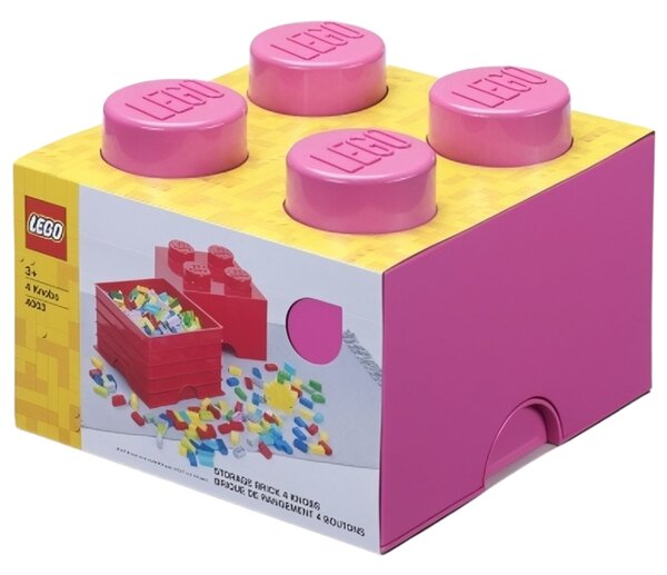 Tmavě růžový úložný box LEGO® Smart 25 x 25 cm