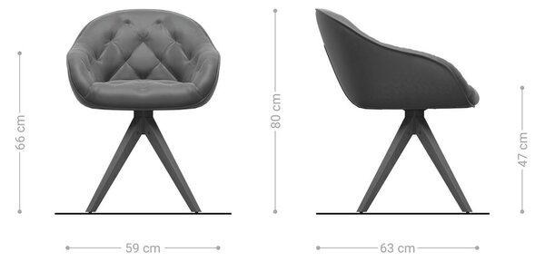 DELIFE Jídelní židle Gaio-Flex strukturovaná látka Měkký šedá dřevěná podnož hranatá přírodní 180° otočný