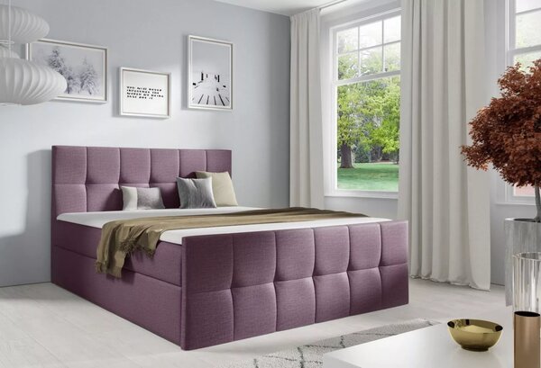 Jednolůžková postel CHLOE - 120x220, fialová 1 + topper ZDARMA
