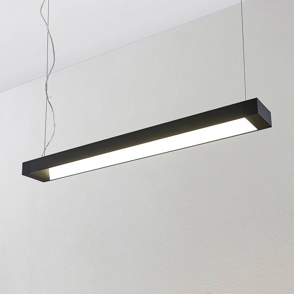 Arcchio LED závěsné svítidlo Cuna, 92 cm, černá, kov, Černá, Pracovna / kancelář, Hliník, Moderní