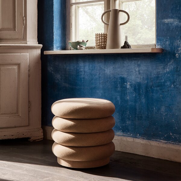 Ferm Living designové stoličky Pouf Faded Velvet Round