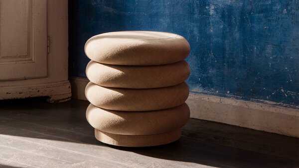 Ferm Living designové stoličky Pouf Faded Velvet Round