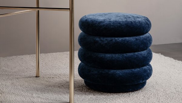 Ferm Living designové stoličky Pouf Faded Velvet Round