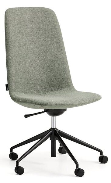 AJ Produkty Židle LANGLEY, středně vysoké opěradlo, s kolečky, černá/zelenošedá