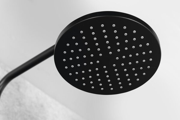 Sapho Sapho, MIA sprchový sloup s pákovou s baterií, kulatý, černá matná, MA139B