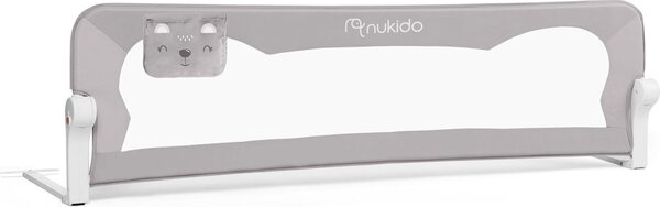 Nukido 722400 Ochranná zábrana na postel 180 × 42 × 35 cm, šedá