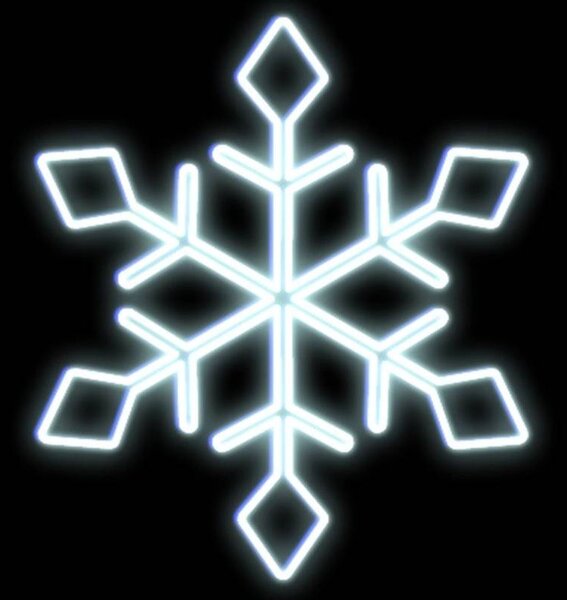 Vianočná sada pre obce „Ľadová vločka IX“, strom 3–5 m „Flash“, 6× vločka IX na verejné osvetlenie, 3D LED snehuliak 107 cm, ľadovo biela