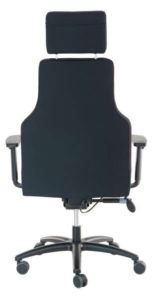 ALBA Ergonomická kancelářská židle PAULA - 24/7, černá látka / nosnost 160 kg