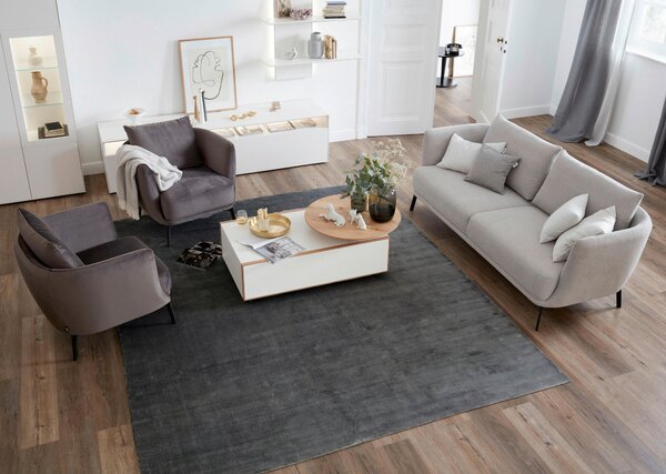 RUČNĚ TKANÝ KOBEREC, 200/300 cm, antracitová Schöner Wohnen - Vlněné koberce