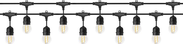 Tutumi Spectrum, zahradní závěsná girlanda 10m 10xE27 WOJ+14342, černá, OSW-5795A