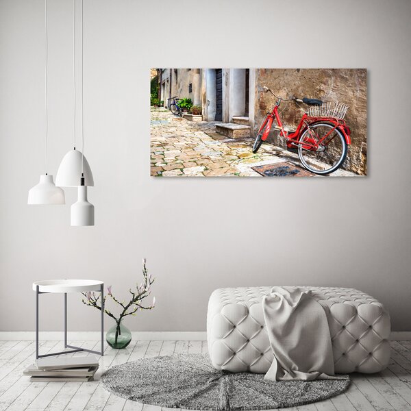 Foto-obraz canvas do obýváku Červené kolo oc-92372421