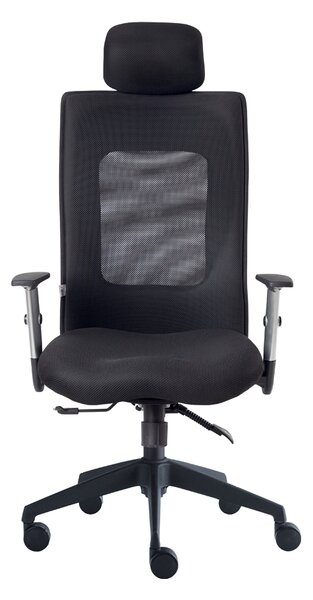 ALBA Ergonomická kancelářská židle MOLINA - černá síťovina / látka
