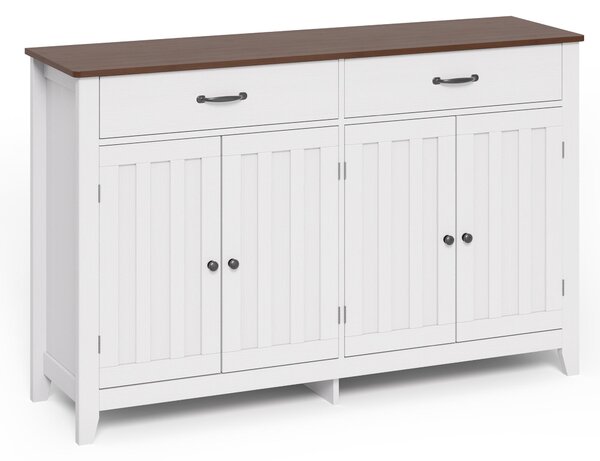 BEALIFE Příborník se zásuvkami | Retro šedá, 140x40x90 cm z MDF se zaoblenými rohy a ochranou proti překlopení | Do jídelny, obývacího pokoje a předsíně | AP53