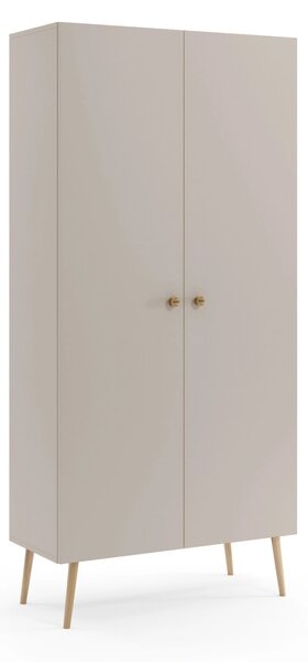 Policová skříň 87 cm NILSA - kašmír / hnědá