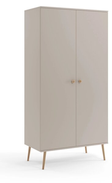 Kombinovaná skříň 100 cm NILSA - kašmír / hnědá