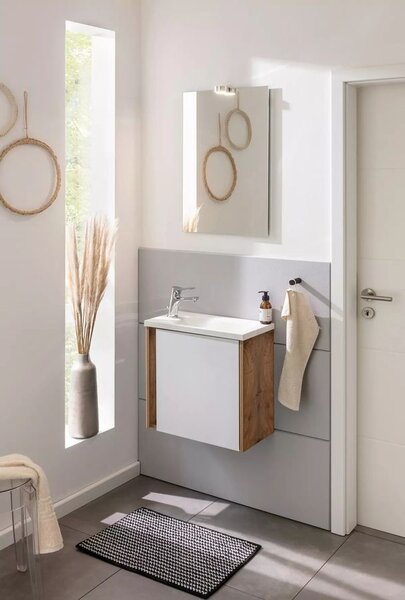 Lavedo Susie 50 skříňka s umyvadlem z litého mramoru Wotan Oak
