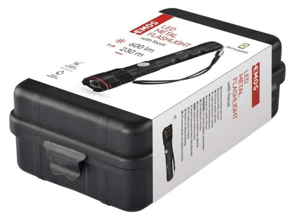 EMOS LED nabíjecí kovová svítilna P3116, 600 lm P3116
