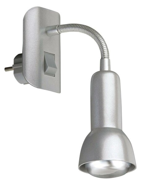 BRILONER Flexibilní svítidlo do zásuvky SCHUKO 22 cm 1x E14 25W titan BRI 2739014P