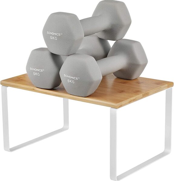 SONGMICS Dvojitý policový organizér Rick 30 cm bílý