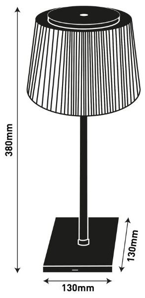 Nabíjecí LED stolní lampa 4W 270lm CCT (teplé, denní a studené světlo), USB, černá