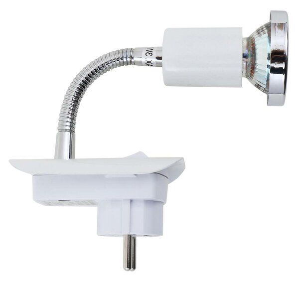 BRILONER LED svítidlo do zásuvky SCHUKO, bílá, 1xLED/GU10/3W BRI 2892-016P