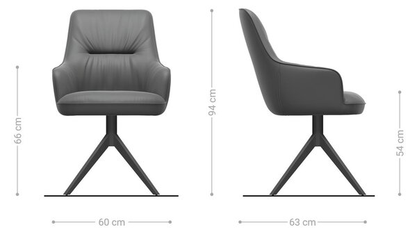 DELIFE Jídelní židle Zelia-Flex s područkami bouclé měkký tmavě béžová křížová podnož široká bílá otočná 360° houpací funkce taštičkové pružiny