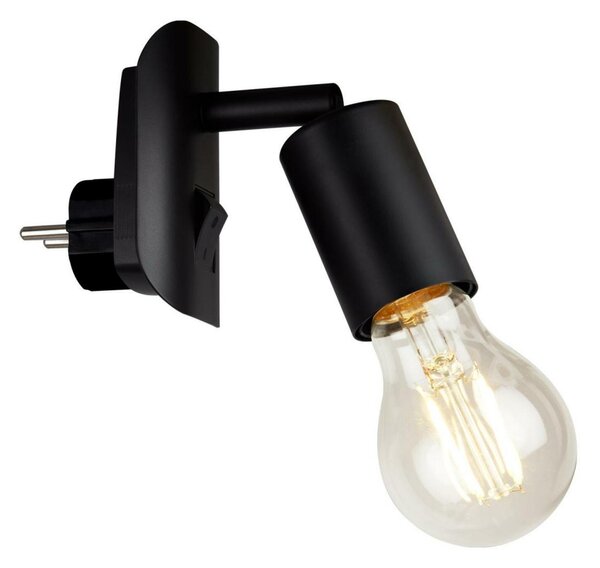BRILONER Svítidlo do zásuvky 9,5 cm 1x E27 25W černá BRI 2602015