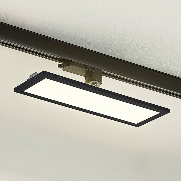 Arcchio Hairis 3-fázový LED panel, 30 cm, černý, 4000 K, Černá, Pracovna / kancelář, Plast, Moderní