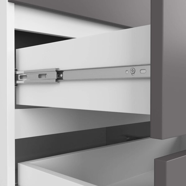 Ak furniture Komoda Kuba 140 cm 6 šuplíků bílá/grafitová