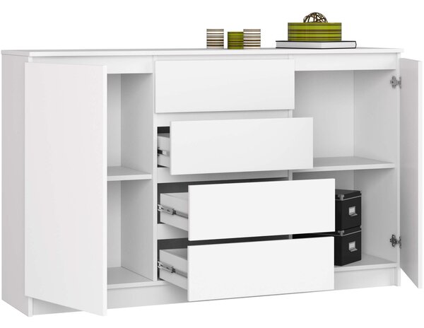Ak furniture Komoda Tove K 160 cm bílá matná