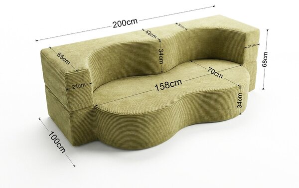 Designová pohovka SAMIRA - béžová