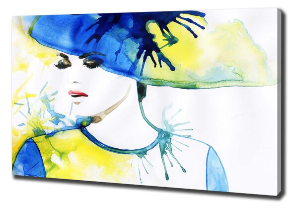 Moderní fotoobraz canvas na rámu Žena s kloboukem oc-93398336