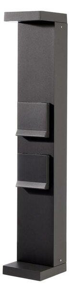 Deko-Light sloupek se zásuvkami Lerna 600, 7,4 W, 3000/4000K, 220-240V 237 lm 120 mm tmavěšedá IP 65 733071