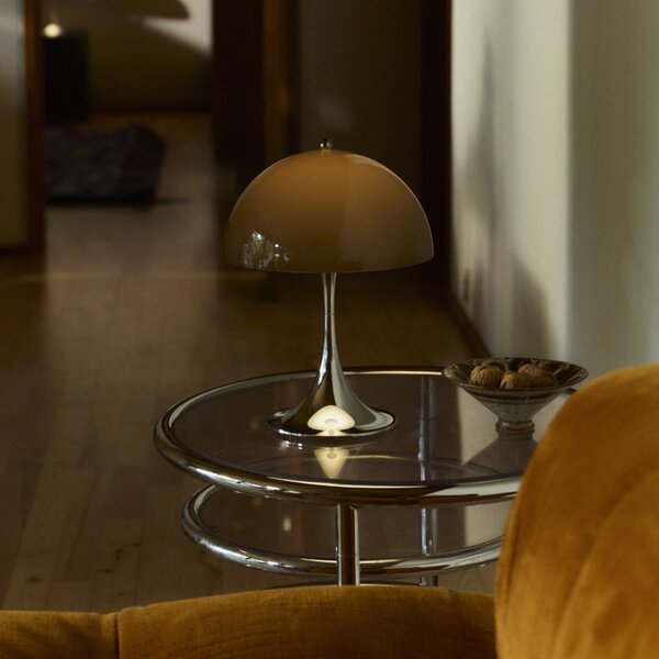 Přenosná lampa Panthella 250 V3 Opal Brown / Chrome
