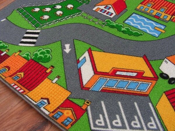 Kobercový ráj Dětský kusový koberec LITTLE VILLAGE Uličky Rozměr: 100x200 cm