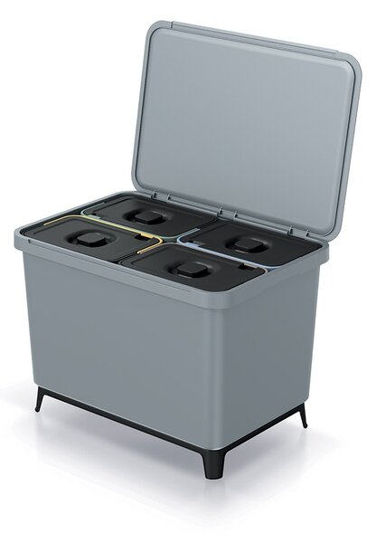 Prosperplast Odpadkový koš SYSTEMO 4x10 L šedý