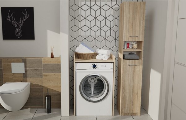TP Living Koupelnová skříňka nad pračku Hudson dub sonoma