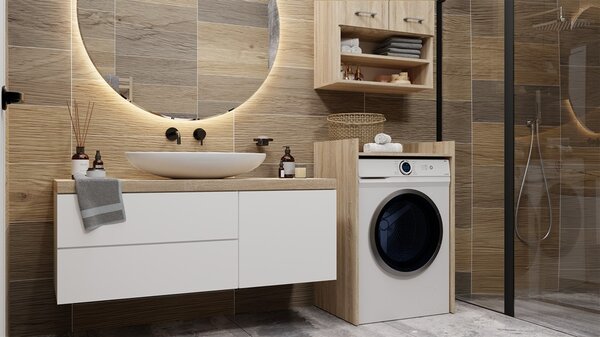 TP Living Koupelnová skříňka nad pračku Hudson dub sonoma