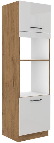 Skříň na vestavné spotřebiče VANYA - šířka 60 cm, bílá / dub lancelot