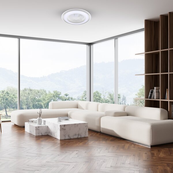 Stropní LED svítidlo Zephyr, 1x LED 48w, 3000-6000k, s, s ventilátorem a ovladačem
