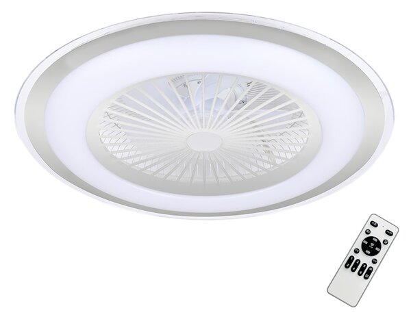 Stropní LED svítidlo Zephyr, 1x LED 48w, 3000-6000k, s, s ventilátorem a ovladačem